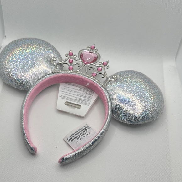 Disney Accessories - Disney Glittering Silver and Pink Minnie Ears